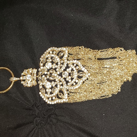 Rhinestone leaf rope chain - Picture 2 of 5